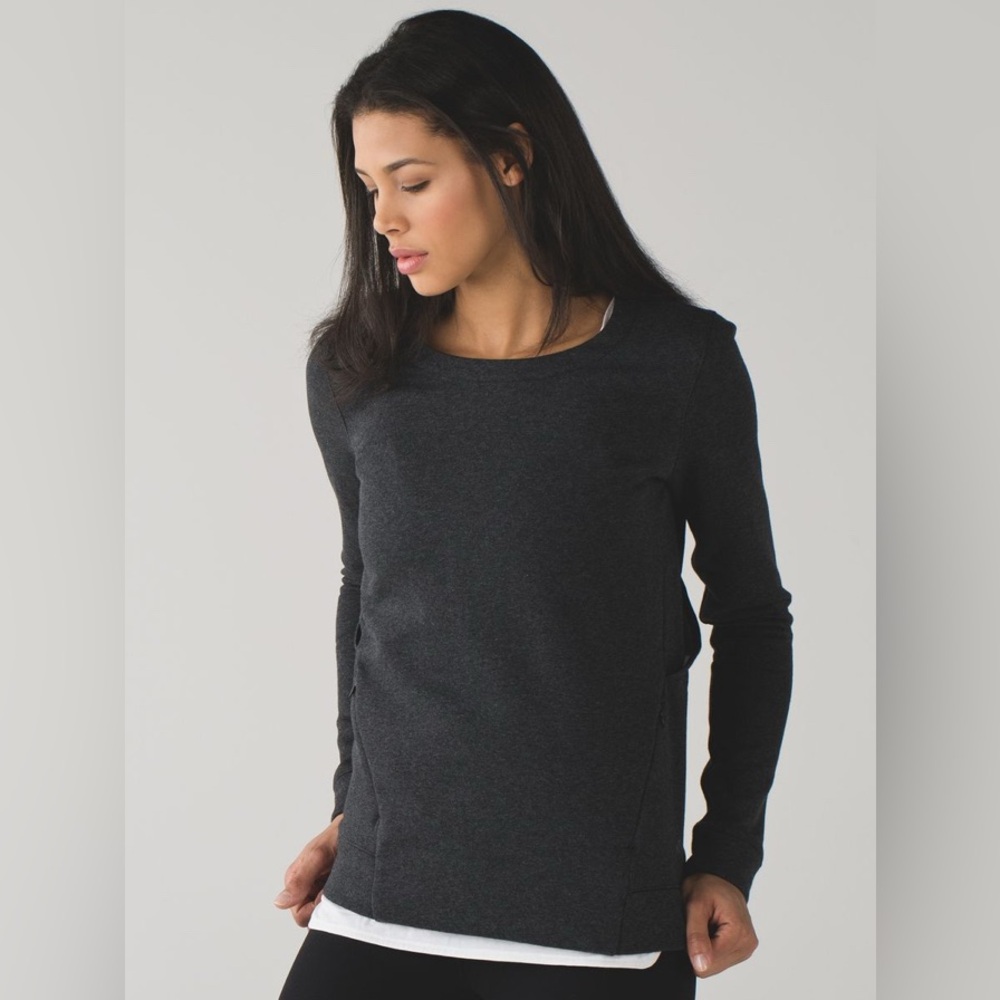 lululemon athletica Charcoal Crew Neck Sweater